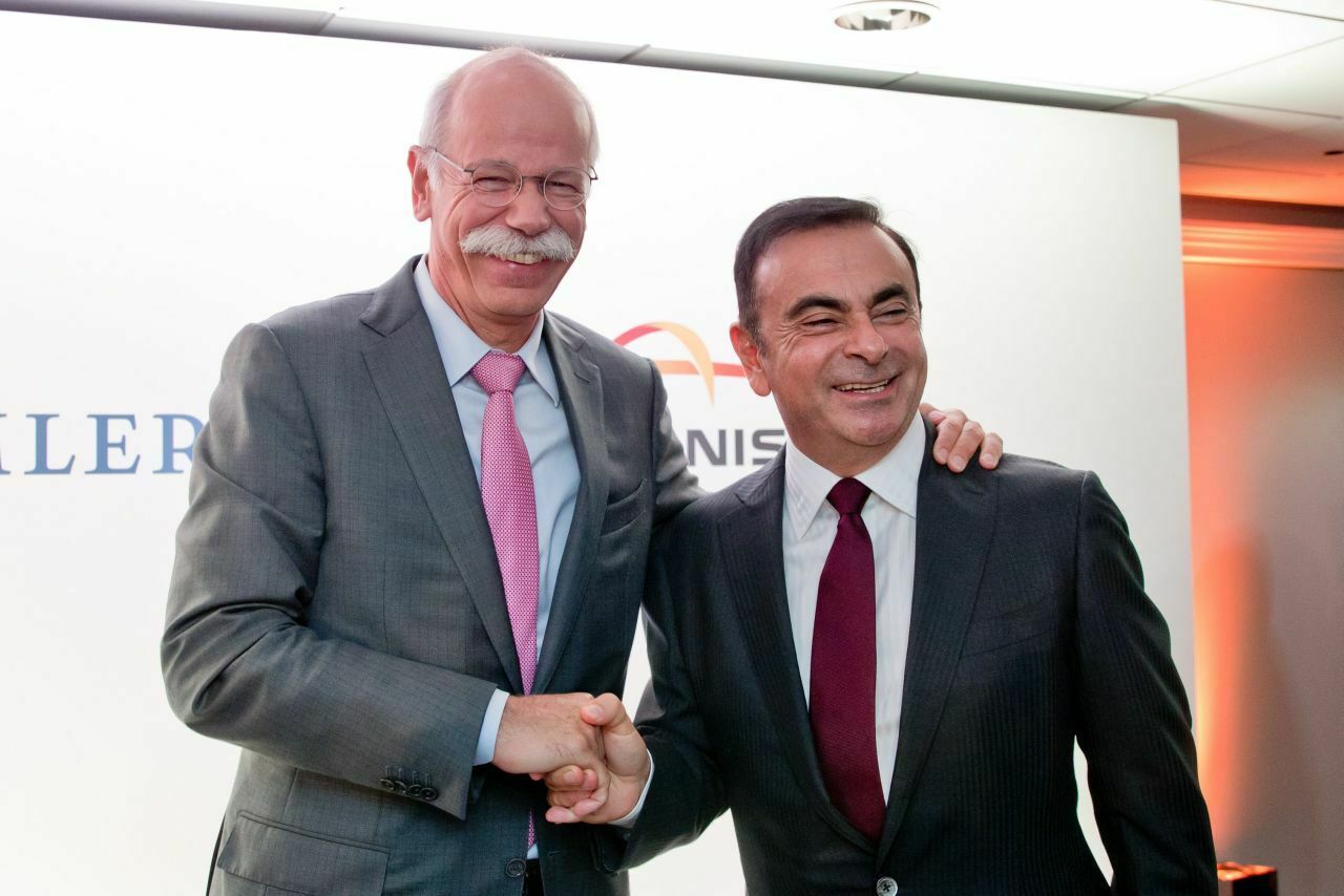 Bei ihren gemeinsamen Auftritten ist gute Laune garantiert: Daimler-Chef Dieter Zetsche und Renault-Chef Carlos Ghosn