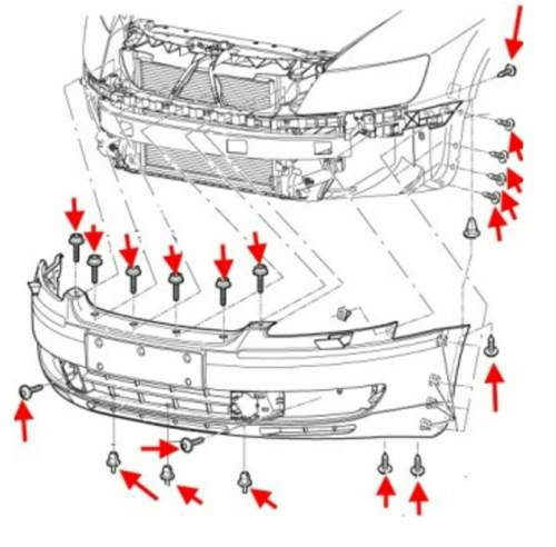 Stoßsstange Phaeton Schrauben