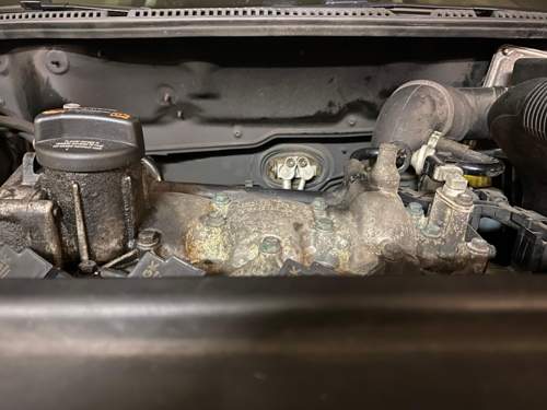 Polo 9N3 Motor schief Detailbild