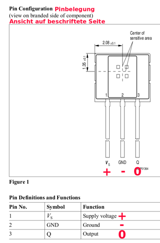 Pinbelegung Hallsensor