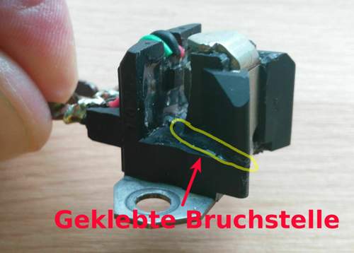 Bruchstelle (geklebt)