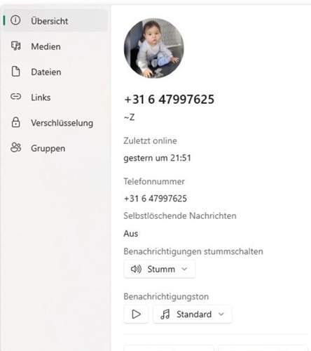 WahtsApp mit vertrauenswürdigem Bild
