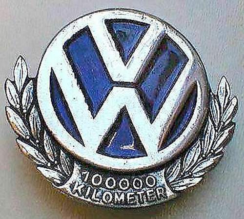 100.000 km Volkswagen Käfer Plakette