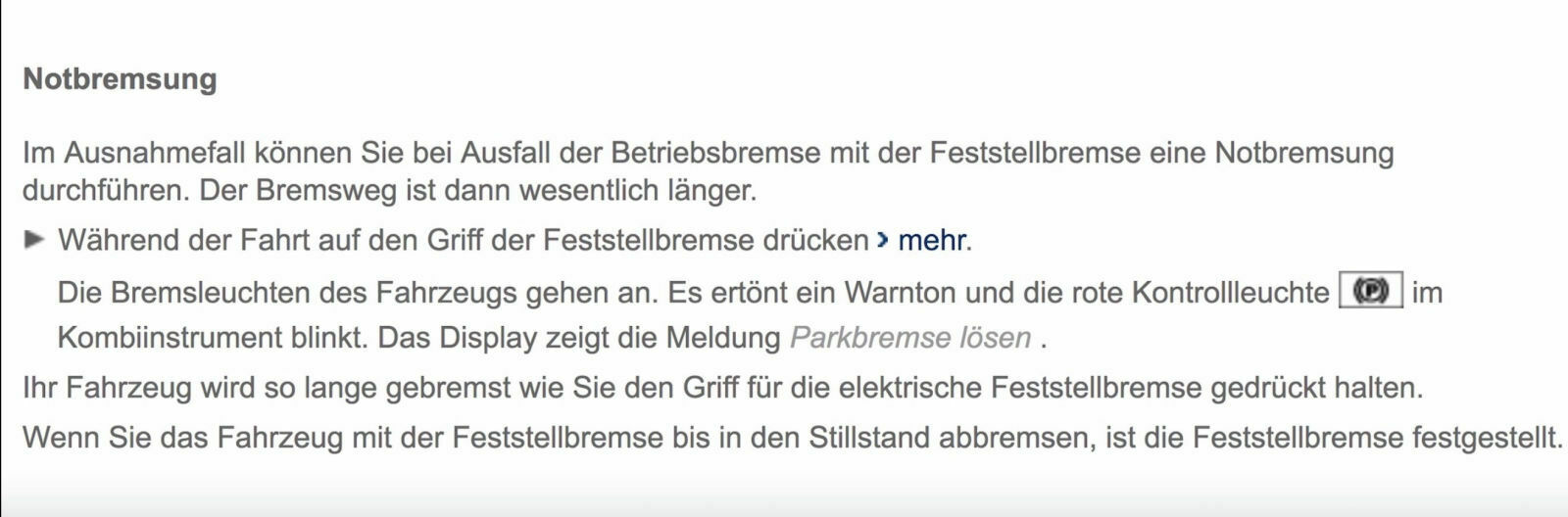 Handbremse zieht schlecht
