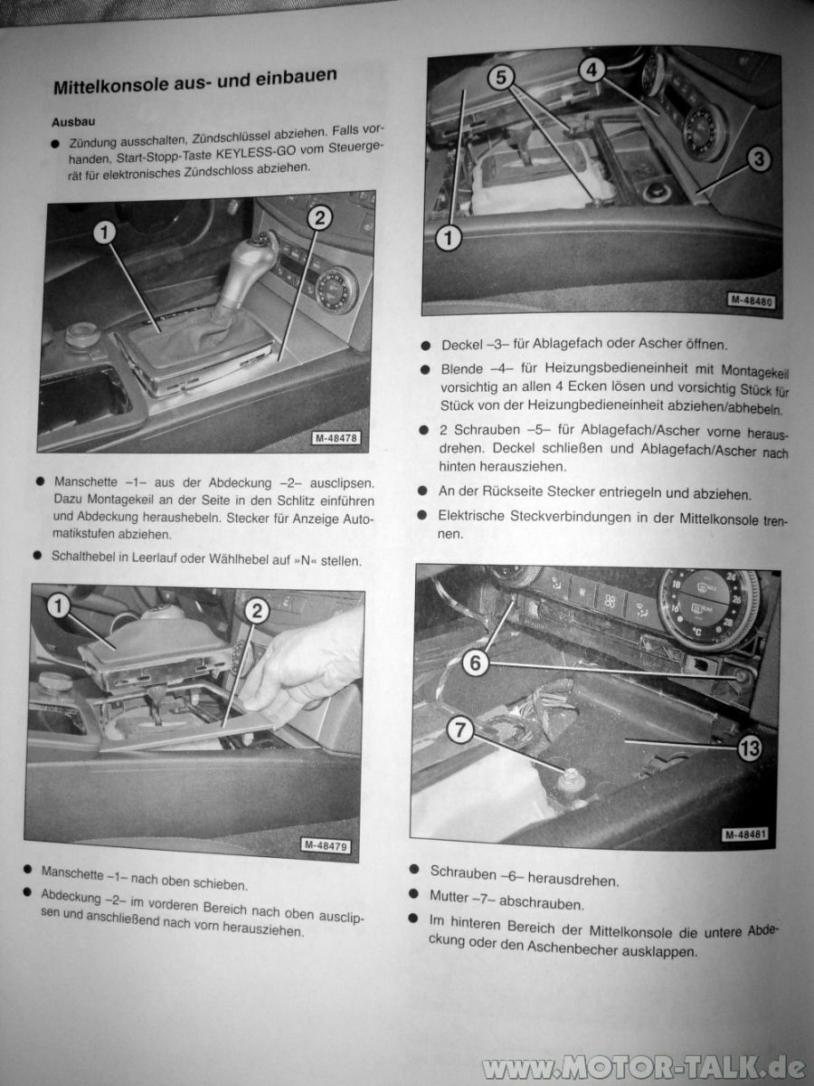 Handschuhfach - ausbauen und Kabeldurchführung