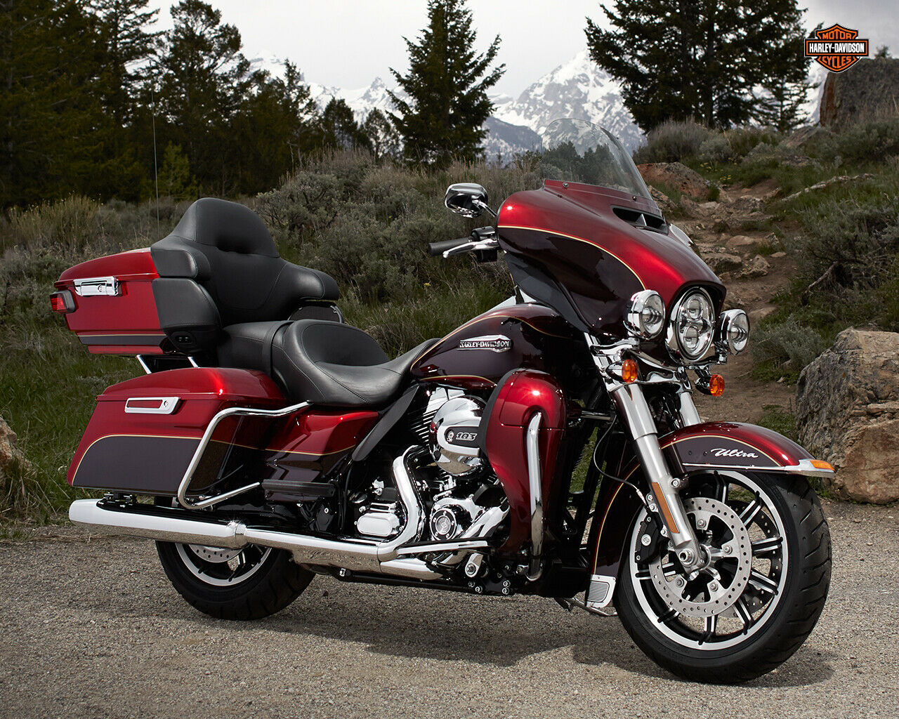 Eine Harley-Davidson Electra Glide Ultra Classic. Sie gehört zu den zurückgerufenen Modellen