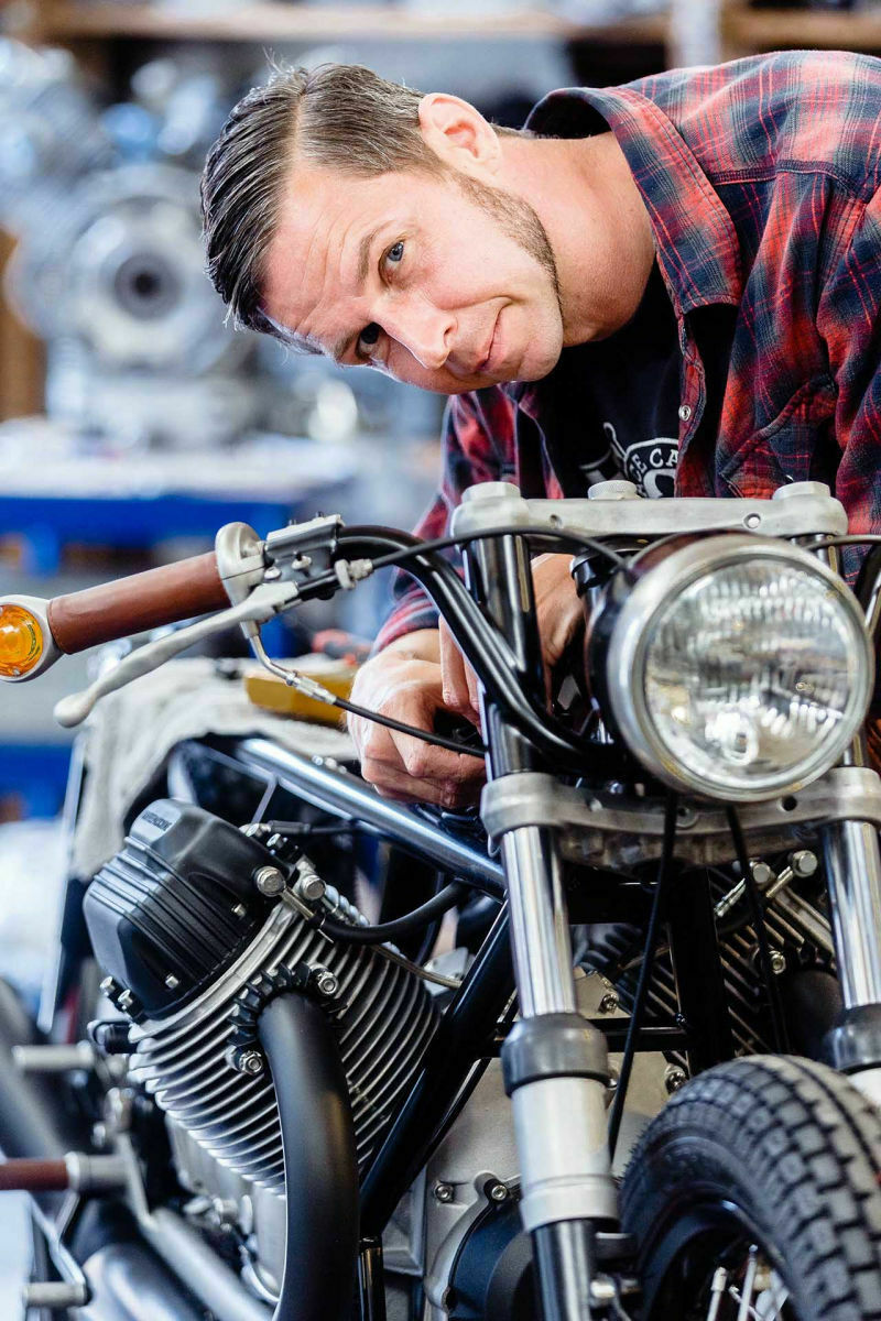Axel Budde aus Hamburg veredelt hauptsächlich Motorräder von Moto Guzzi