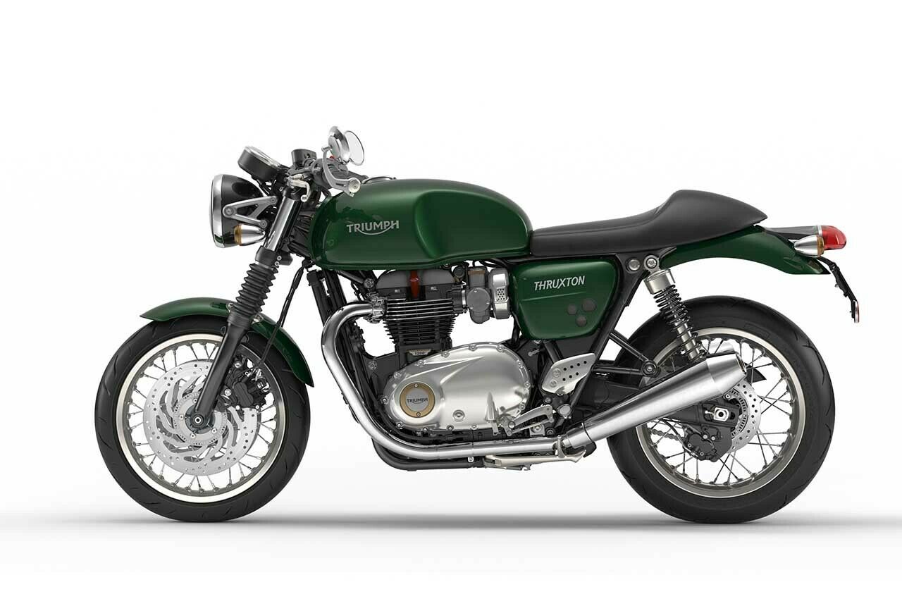 Der Stil der Café Racer entstand im England der 60er-Jahre. Dieser Zeit zollt auch die Triumph Thruxton 1200 Tribut