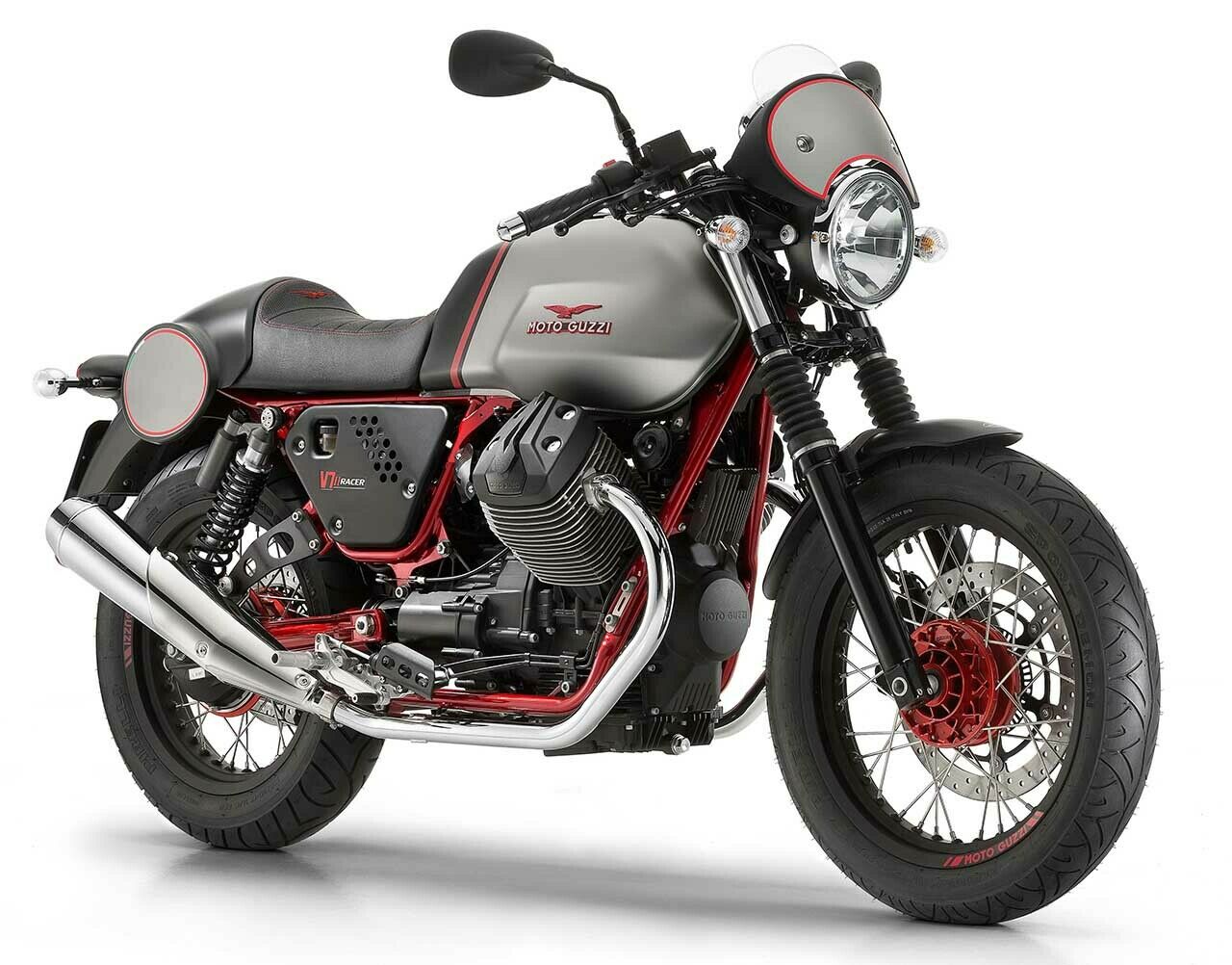 Reduzierte und unverkleidete Maschinen wie diese Moto Guzzi V7 II Racer stehen bei vielen Bikern aktuell hoch im Kurs