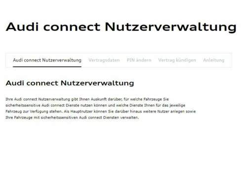 Myaudi-benutzerverwaltung