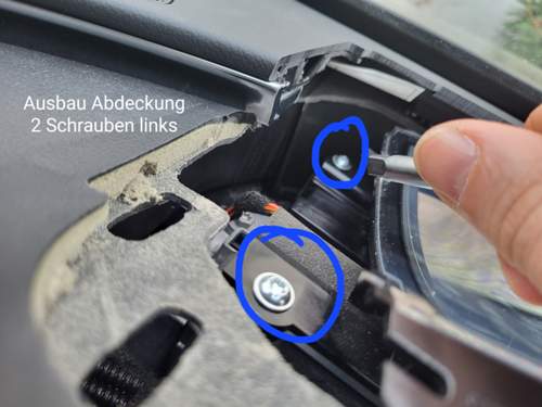 Schrauben links.