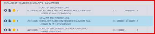 Taster Heckklappe