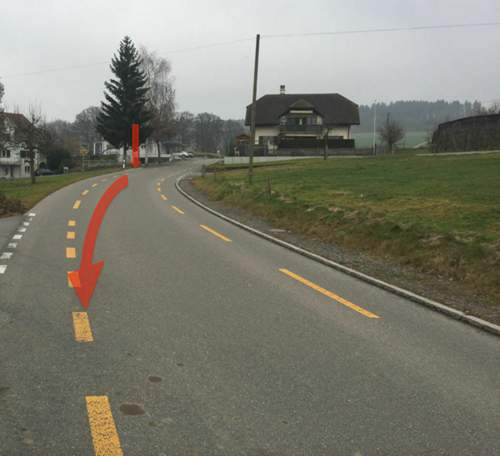 Situation-entgegen-fahrtrichtung