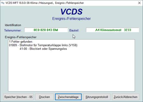 Fehlerspeicher