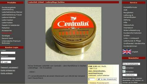 Lederfett von Centralin