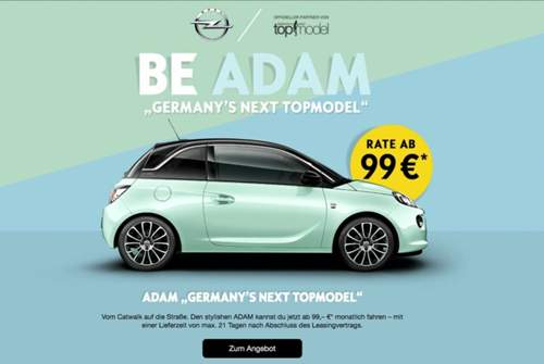 Die Rate: 99 Euro bei 999 Euro Anzahlung. Allerdings: bei weniger mutigenFarben wird es teurer