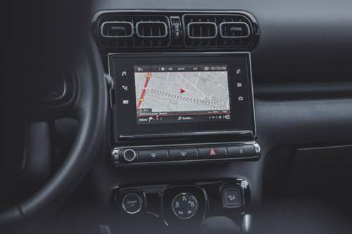 Citroën montiert im getesteten C3 Aircross ein großes Drehrad für den Schlechtwege-Assistenten "Grip Control"