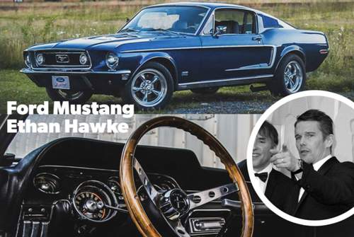 Zwei Filmstars: Ethan Hawke und sein Mustang
