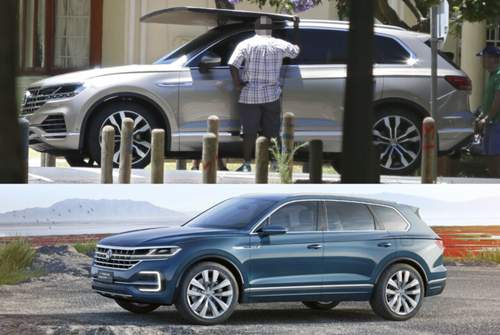 Langer Radstand und viel Platz im Heck, womöglich sogar für eine dritte Sitzreihe: VW Touareg 3