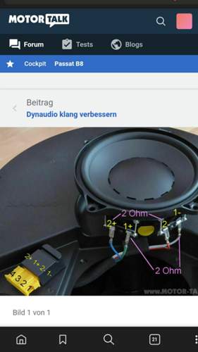 Anschluss Subwoofer