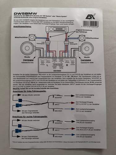 ESX DIRECTION BMW Adapter DW5BMW