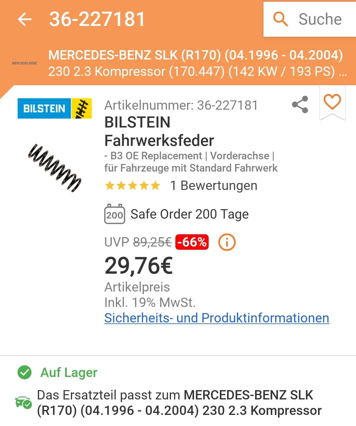 Hilfe bei Federn vorne