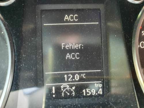 Foto Fehlermeldung ACC