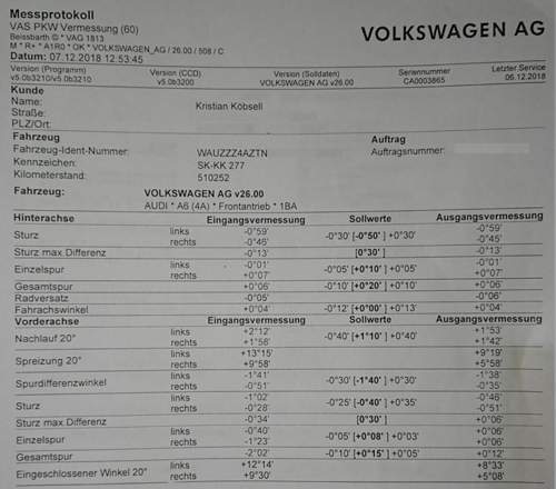 Achsvermessung