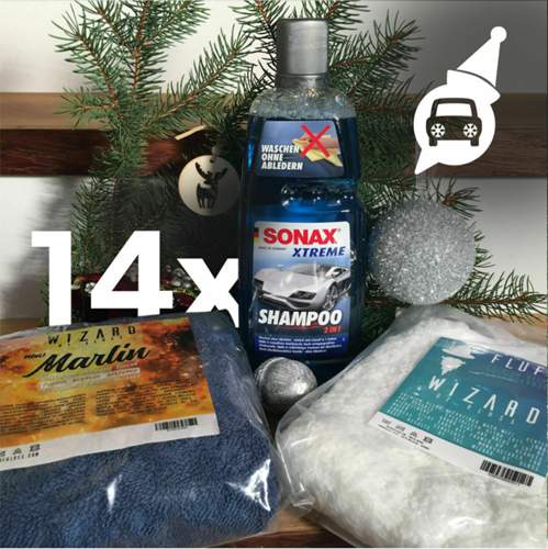 Fahrzeugpflegepaket mit Sonax & Wizard