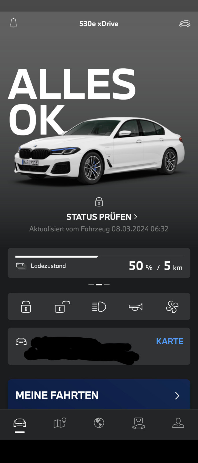 Hochvoltbatterie 100% geladen - 28km Reichweite