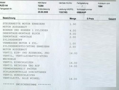 Rechnung Seite 1