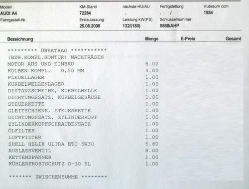 Rechnung Seite 2