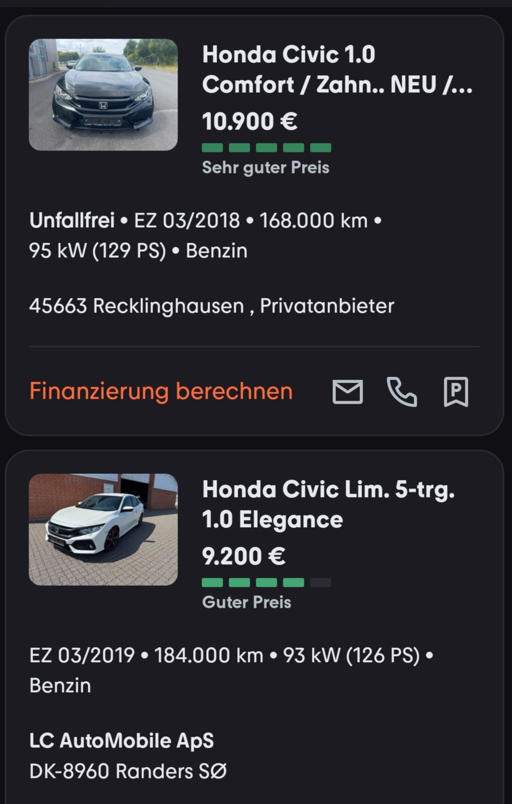 Honda 10 1.0 vtec Laufleistung
