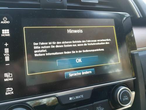 Honda Civic 10 Hinweis Warnhinweis Head Unit.jpg