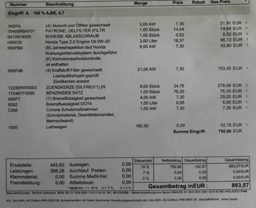Rechnung