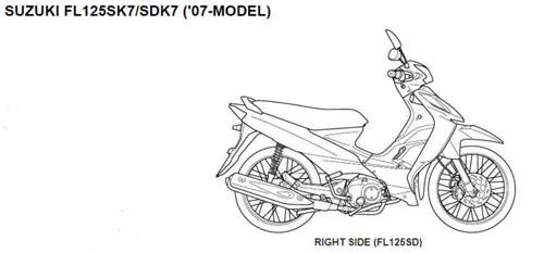 Suzuki Adress 2007 08 09 FL 125 4-Gang