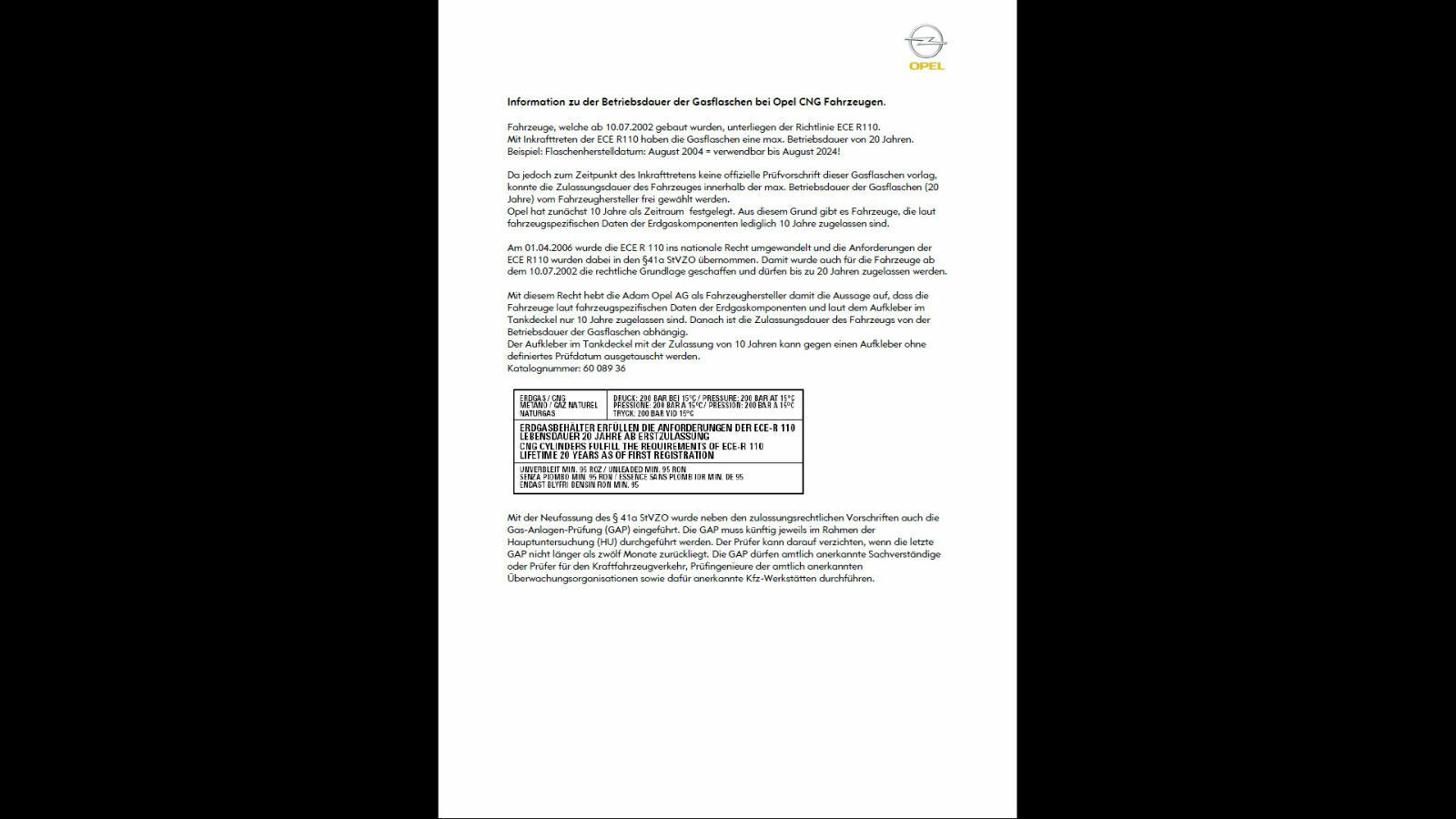 HU nicht bestenden, weil ERDGASTANK brauch DRUCKPRÜFUNG?
