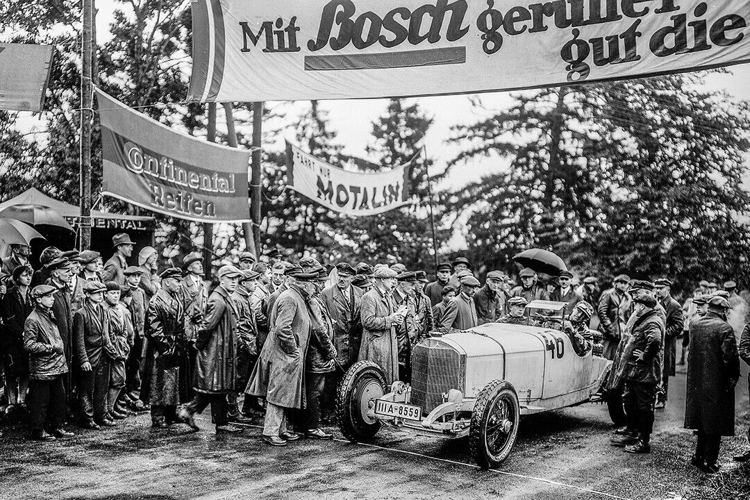 18. September 1927: Otto Merz (Startnummer 46) mit einem Mercedes-Benz Typ S