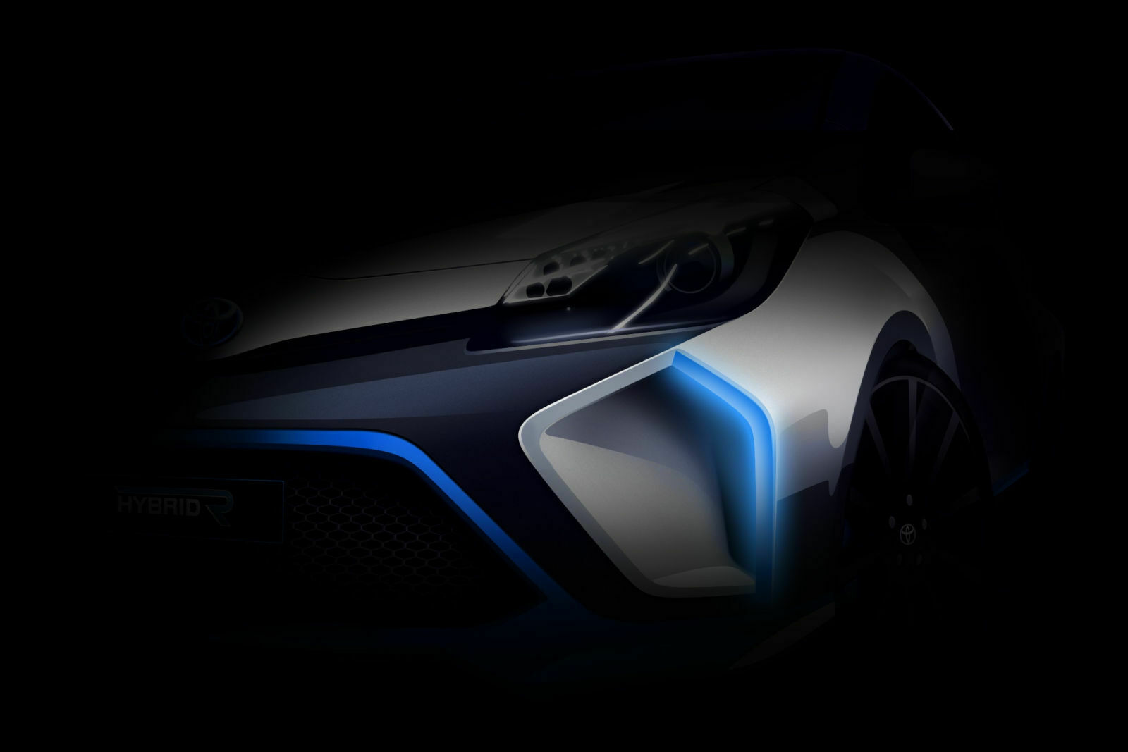 Mehr zeigt Toyota bislang noch nicht von seiner neuen Studie Hybrid-R