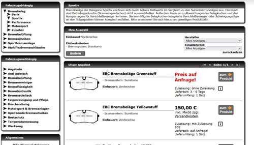 I20n Bremsbelag