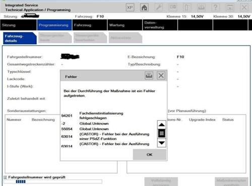 Fehlermeldung