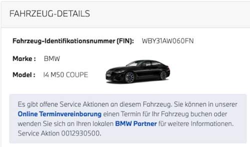 Prüfung Rückruf