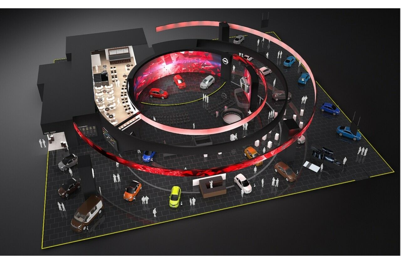 So sah der Stand von Opel bei der IAA 2015 aus