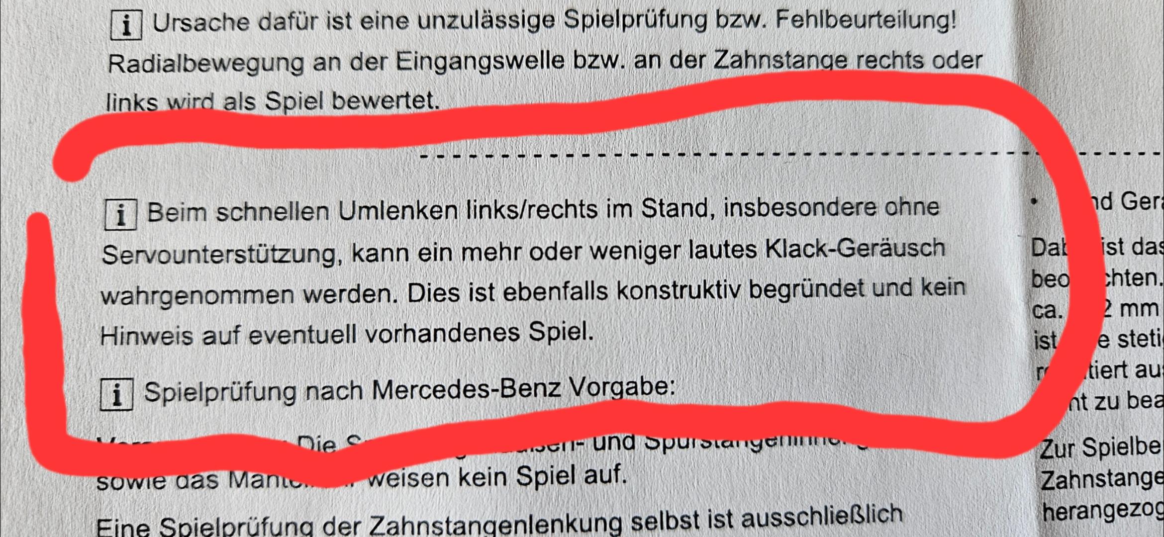 Ich höre ein metallisches Geräusch beim Drehen (kurze Links-Rechts-Bewegungen des Lenkrads)