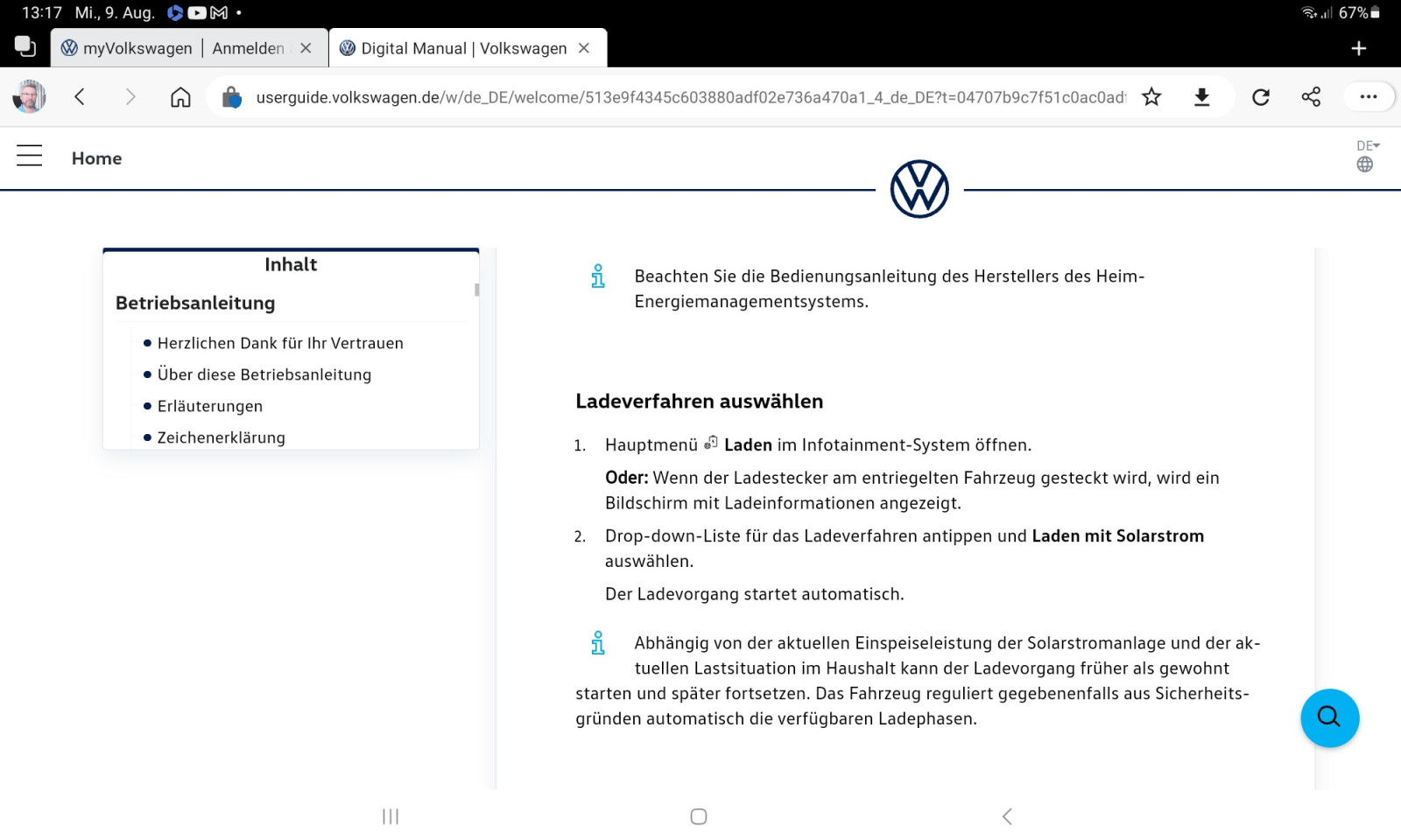 ID5 kann nicht mit PV Strom aufgeladen werden (2023 Software 3.5)