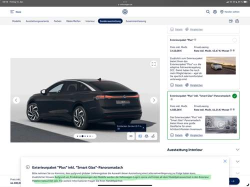 ID.7 Hinweis Logo-Beleuchtung