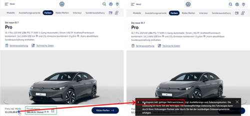VW Konfigurator Bruttopreis