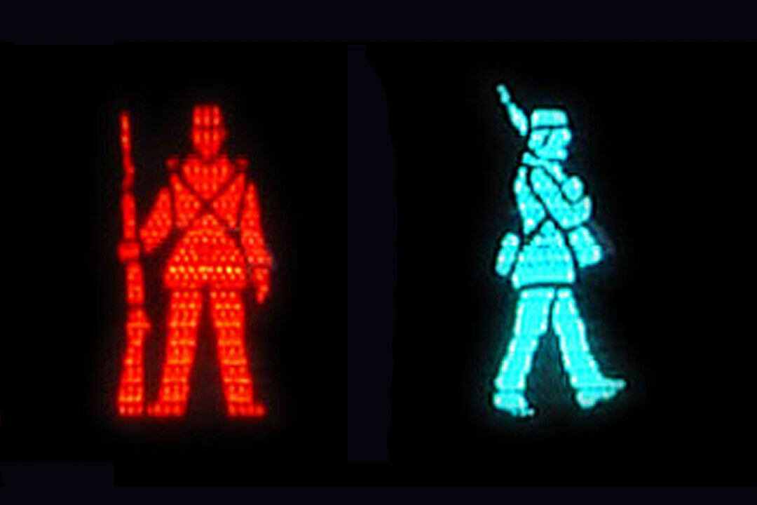 In Dänemark sind Ampelmänner bewaffnet