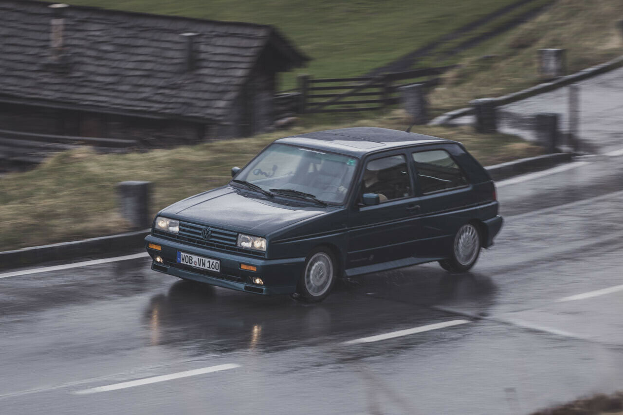 Nicht ganz serienmäßig: Motor und Fahrwerk kamen nachträglich in den Rallye-Golf