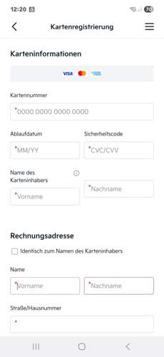 Zahlungsmethoden